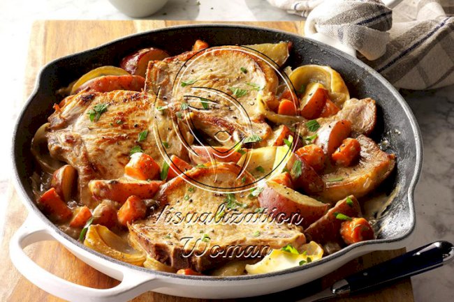 One-Skillet Pork Chop Supper