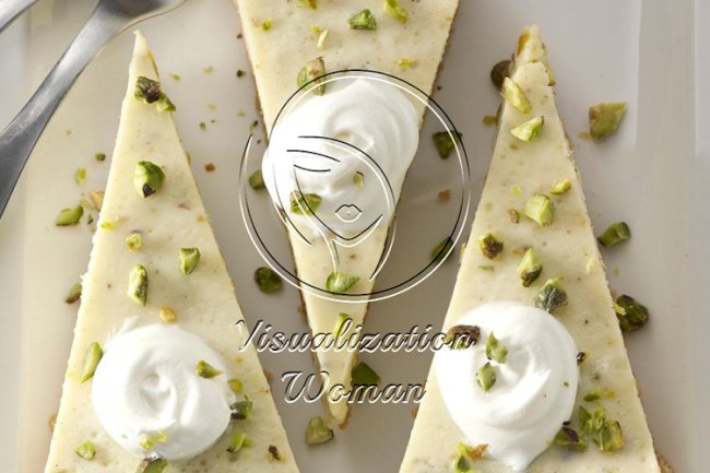 Pistachio Cardamom Cheesecake