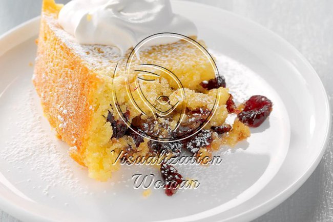 Cranberry-Almond Cornmeal Cake