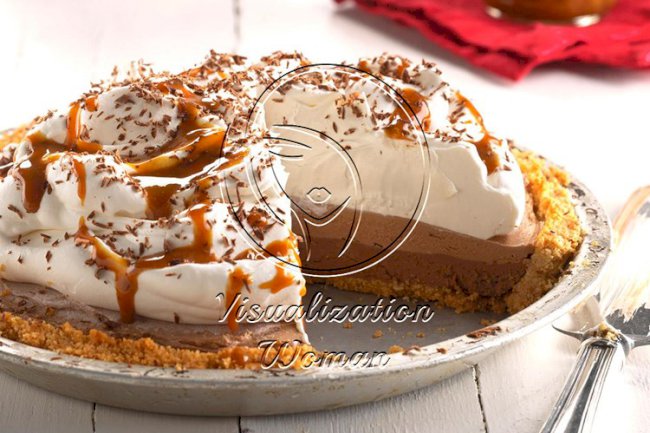 Dark Chocolate-Caramel Macchiato Pie