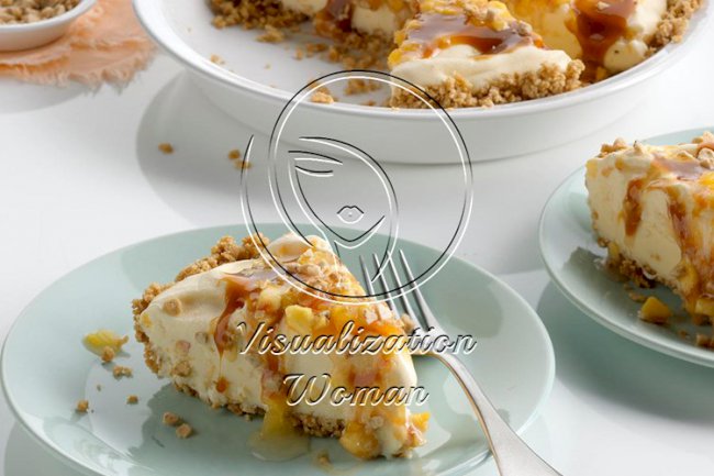 Toffee-Peach Ice Cream Pie