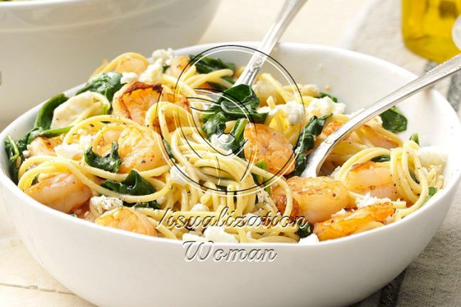 Rosemary Shrimp with Spaghetti