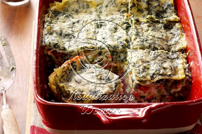 Four-Cheese Spinach Lasagna