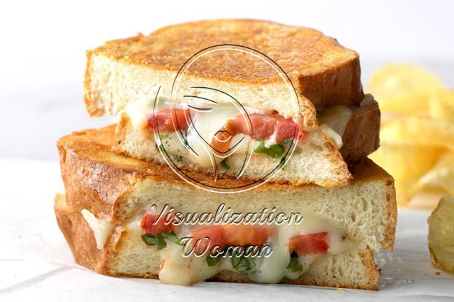 Basil-Tomato Grilled Cheese