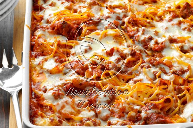 Mozzarella Baked Spaghetti