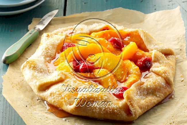 Raspberry Peach Tart