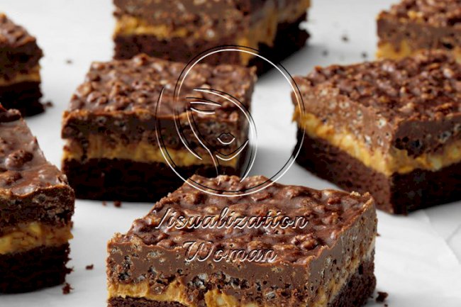 Chocolate & Peanut Butter Crispy Bars