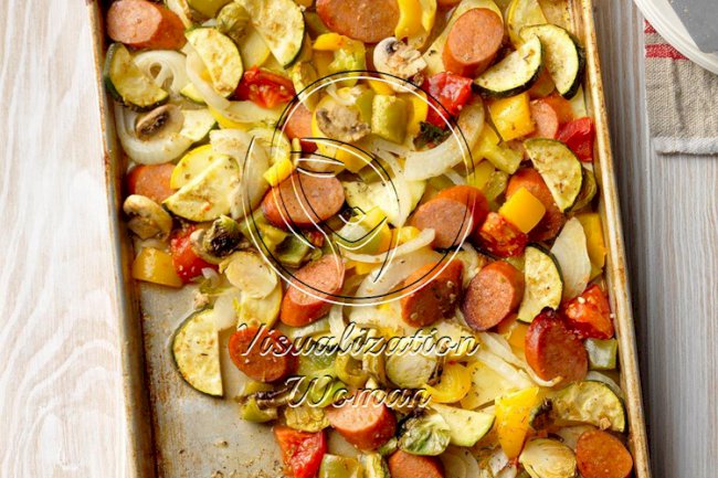 Smoked Sausage and Veggie Sheet-Pan Supper