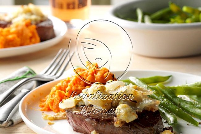 Blue Cheese-Crusted Sirloin Steaks