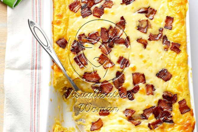 Baked Two-Cheese & Bacon Grits