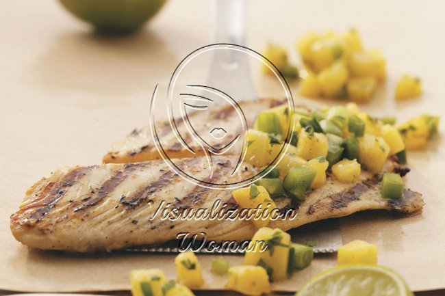 Grilled Tilapia with Pineapple Salsa for 2