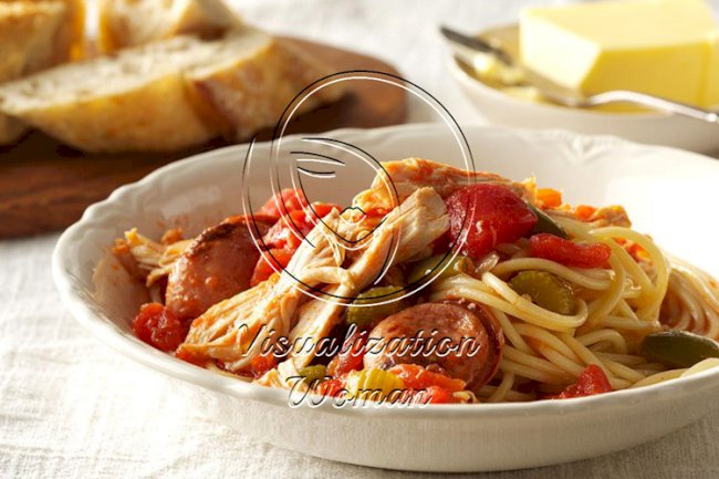 Grandma’s Cajun Chicken & Spaghetti