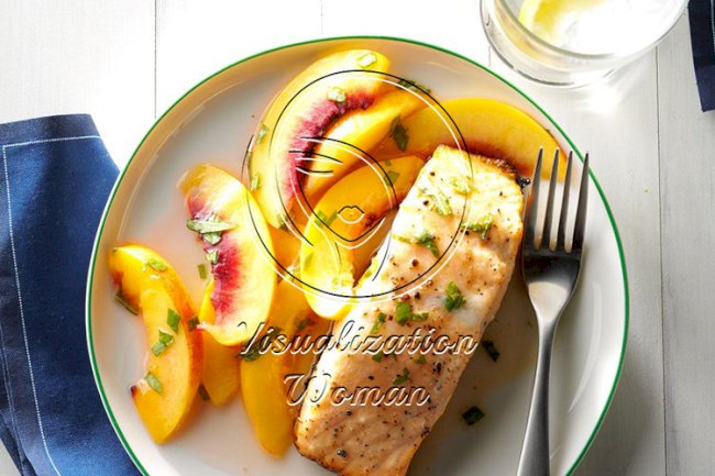 Grilled Salmon with Nectarines