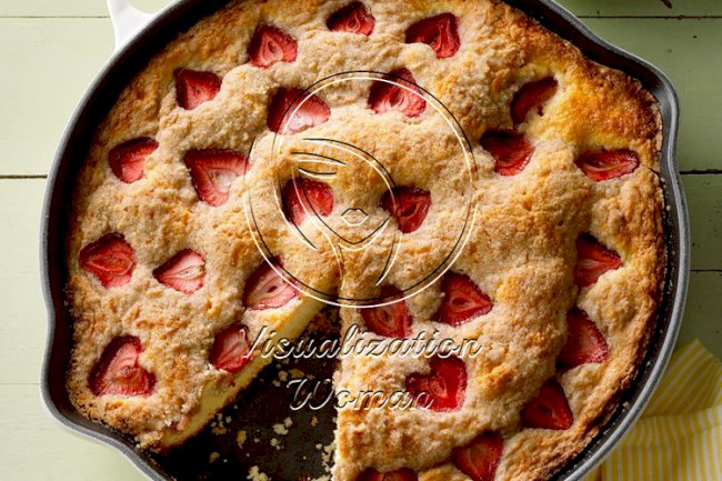 Strawberry Buttermilk Skillet Shortcake