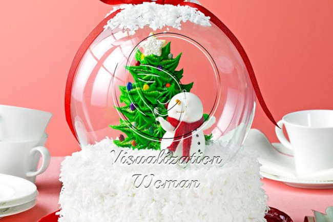Holiday Snow Globe Cake