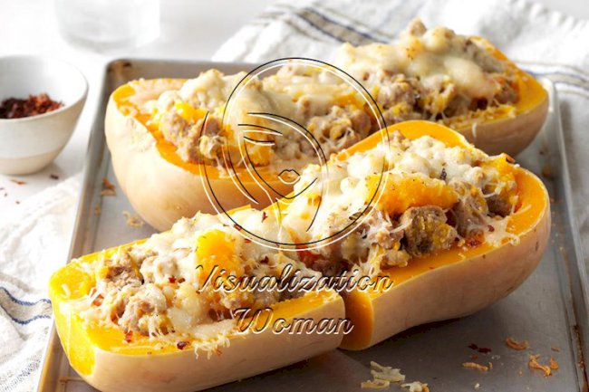 Sausage-Stuffed Butternut Squash