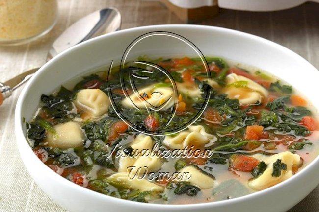 Garlic Tortellini Soup