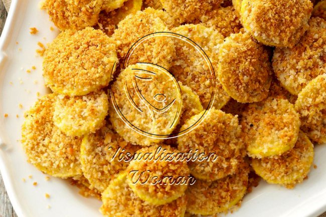 Baked Parmesan Breaded Squash