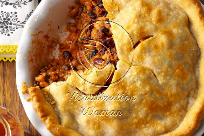 Spicy Bean and Beef Pie