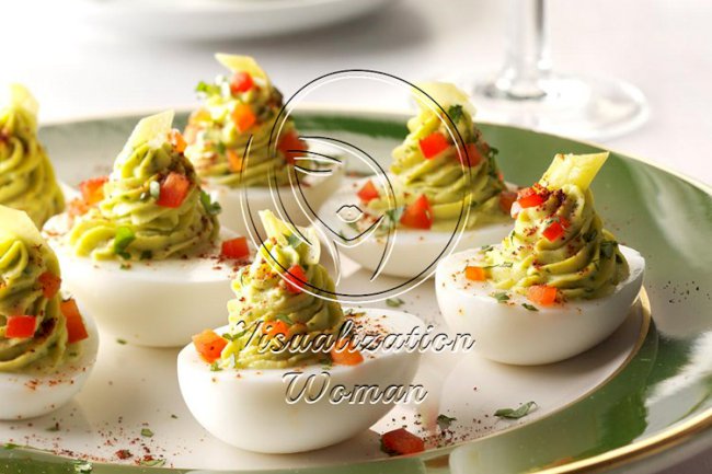 Pickled Pepperoncini Deviled Eggs