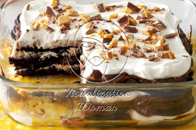 Double-Chocolate Toffee Icebox Cake