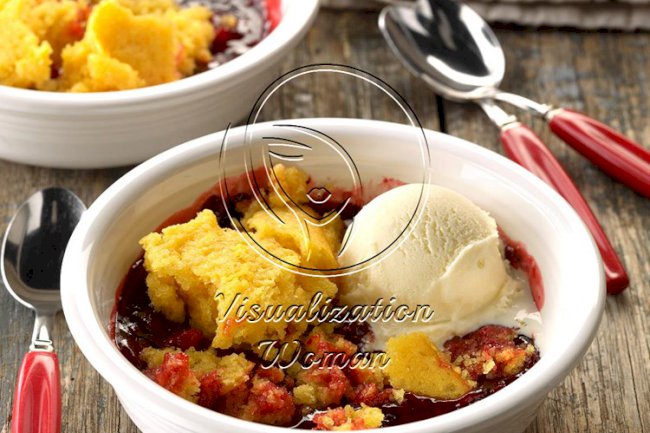 Cake & Berry Campfire Cobbler