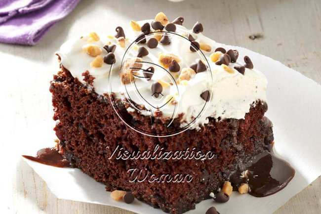 Caramel-Fudge Chocolate Cake