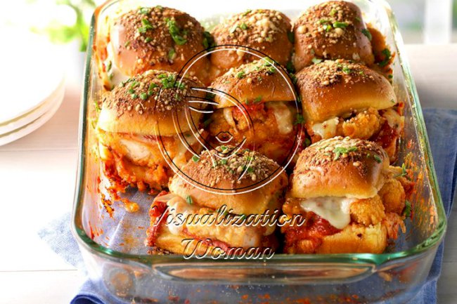 Chicken Parmesan Slider Bake