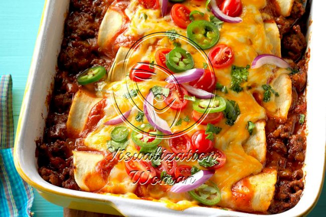 Garlic Beef Enchiladas