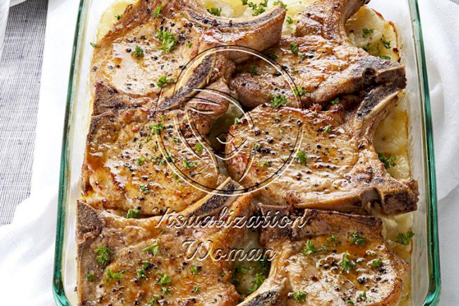 Pork Chops with Scalloped Potatoes