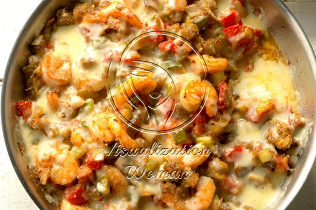 Ragin’ Cajun Eggplant and Shrimp Skillet
