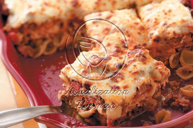 Cheesy Shell Lasagna