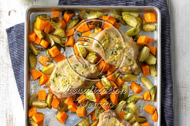 Lemon-Dijon Pork Sheet-Pan Supper