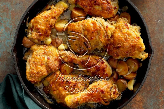 Garlic Chicken with Maple-Chipotle Glaze