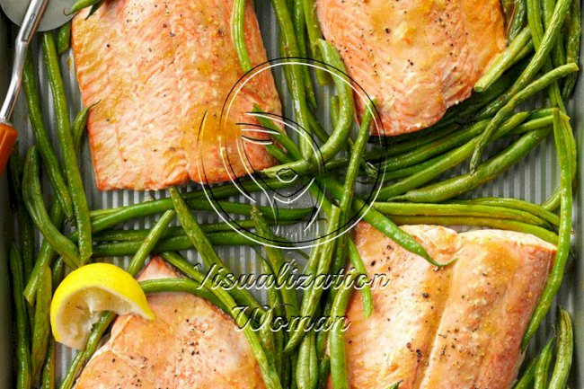 Sweet & Tangy Salmon with Green Beans