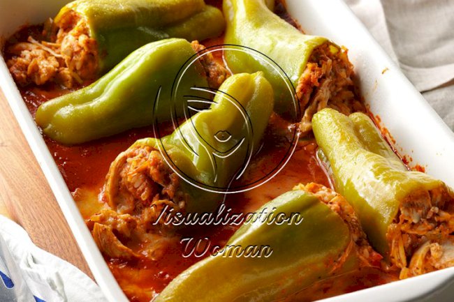 Chicken-Stuffed Cubanelle Peppers