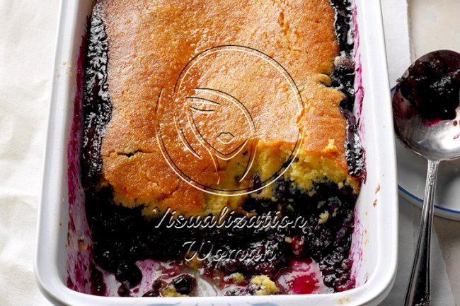 Blueberry Cornmeal Cobbler