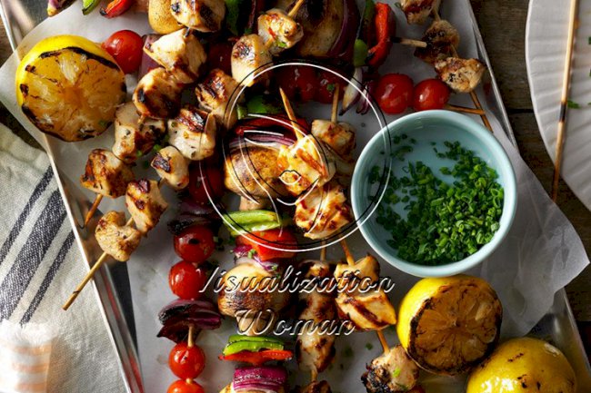 Spicy Lemon Chicken Kabobs
