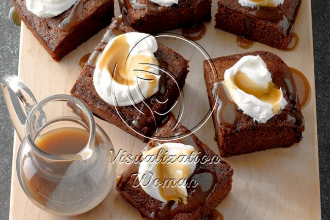 Granny’s Gingerbread Cake with Caramel Sauce