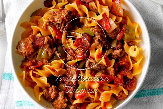 Spanish Noodles & Ground Beef