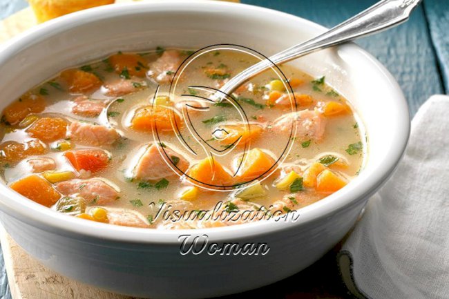 Salmon Sweet Potato Soup