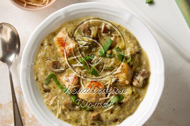 Pressure Cooker Creamy Pesto Chicken Stew
