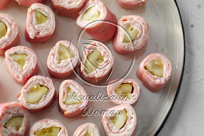 Ham Pickle Pinwheels