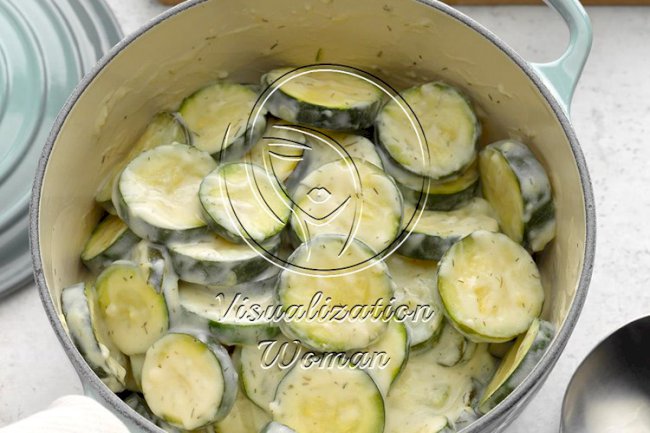Zucchini in Dill Cream Sauce