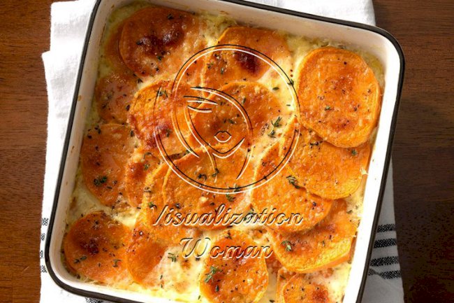 Sweet Potatoes au Gratin