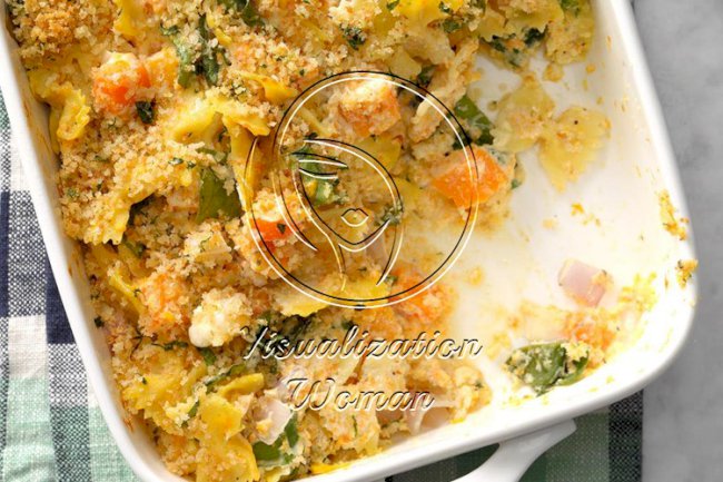Butternut and Chard Pasta Bake