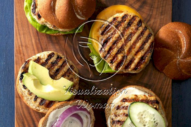 Grilled Chicken Ranch Burgers