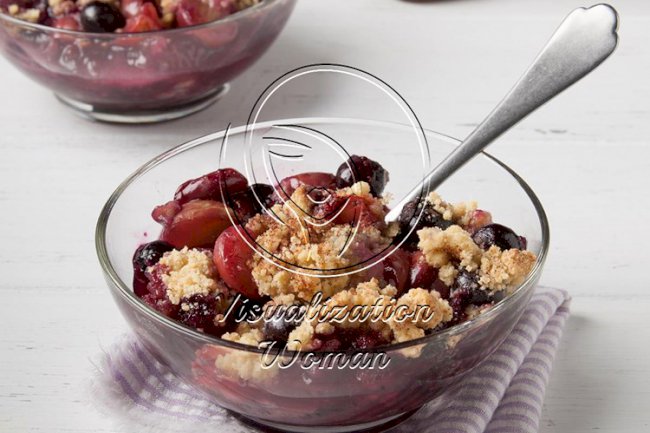 Berry and Grape Crumble (gluten, dairy free)