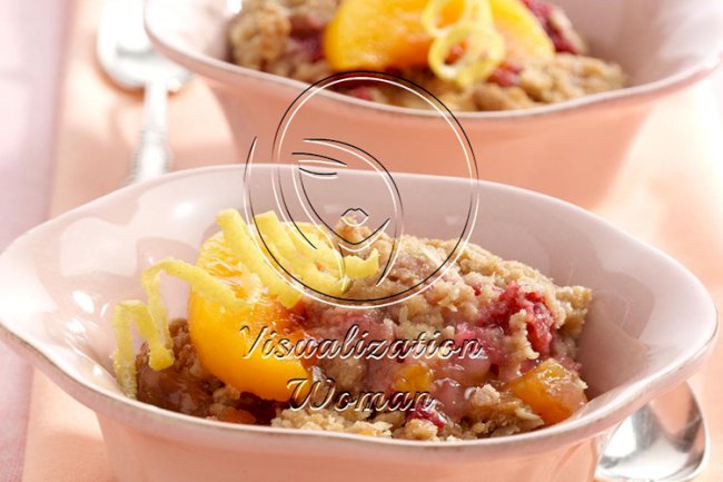 Peach Rhubarb Crisp
