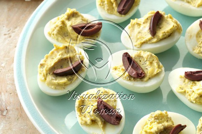 Slim Greek Deviled Eggs